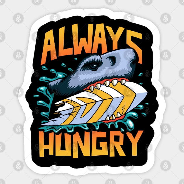 Always hungry shark Sticker by BB Funny Store